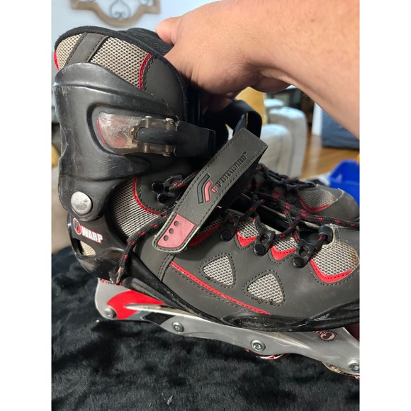 Warp Forward Other - Warp Forward Inline Skates Grey Red Mens Size 8 ABEC 3 Rollerblades